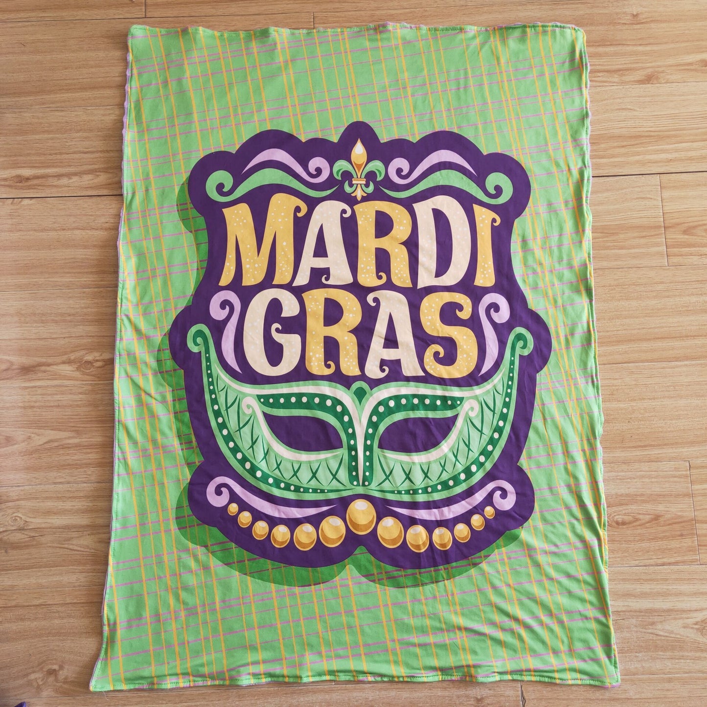 mardi gras mask blanket
