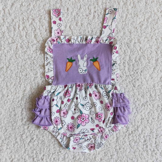 newborn infant easter carrot floral bubble