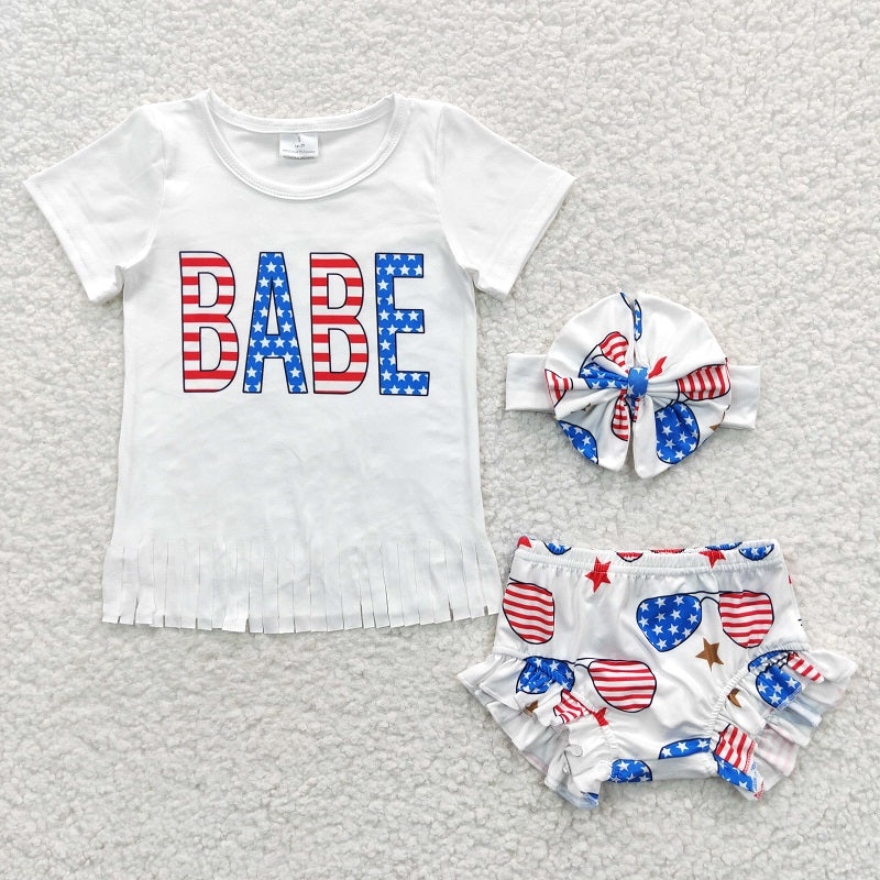 GBO0127 National Day Tassel Short Sleeve Brief Set