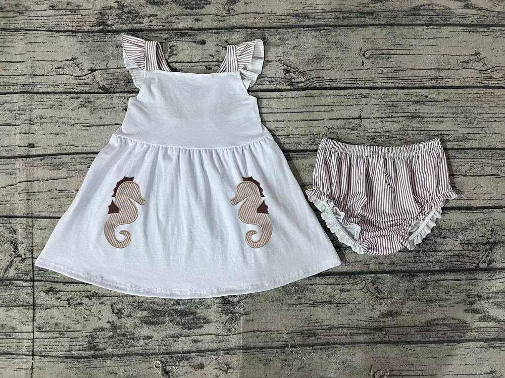 GBO0350 Seahorse white flying sleeve striped briefs suit D 5.30