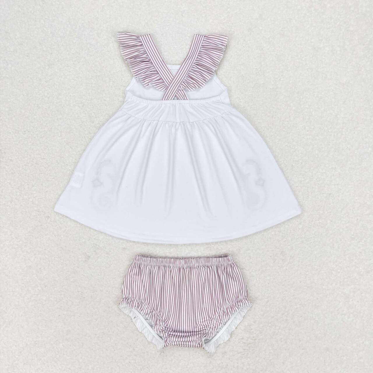 GBO0350 Seahorse white flying sleeve striped briefs suit D 5.30