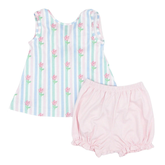 presale GBO0360 Floral Color Striped Pink Briefs Set