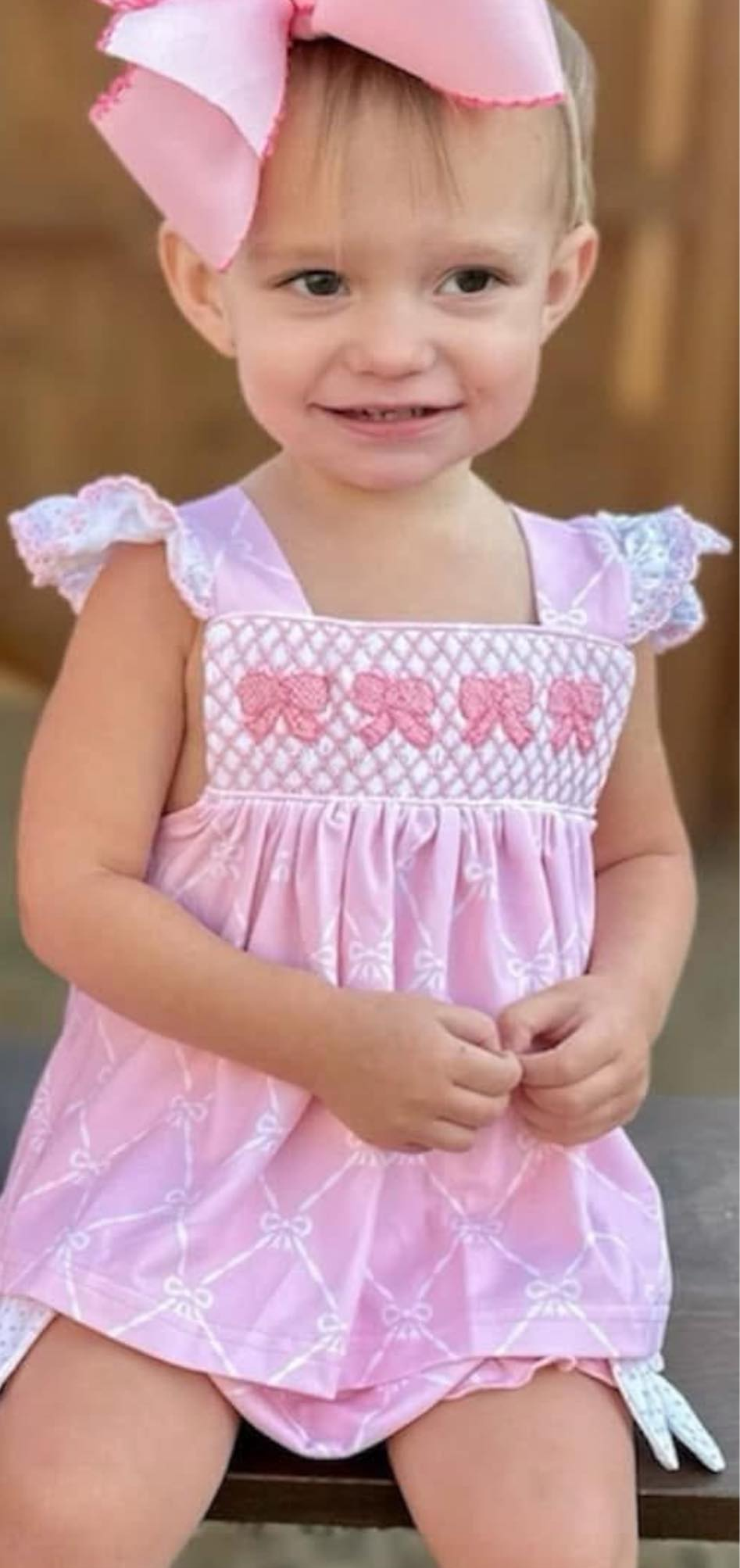 presale GBO0465 Pink Bow Pattern Fly Sleeve Bummies Set  2025 2.12