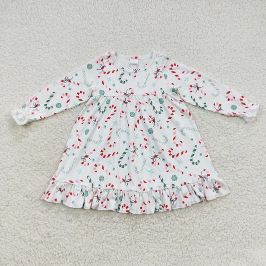 GLD0290 Candy Cane Long Sleeve Dress