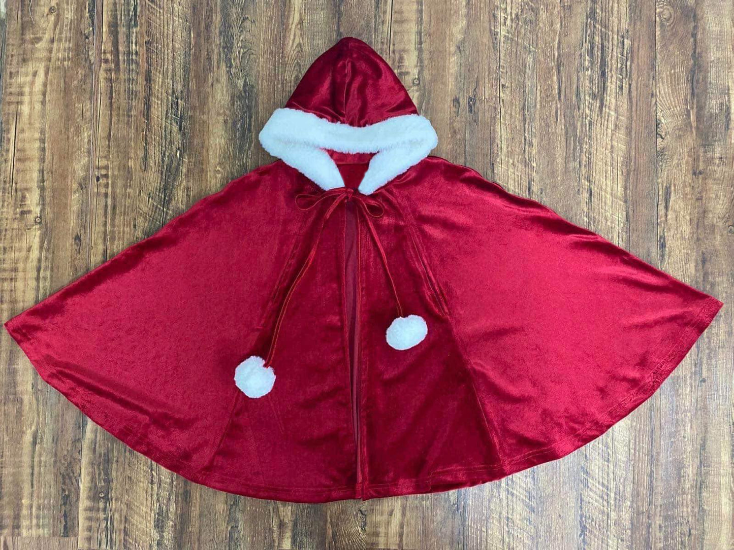 presale GLD0583 Christmas red gold velvet hooded cape coat