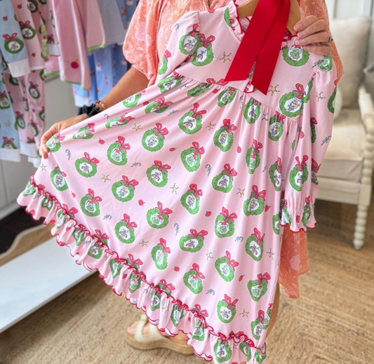 presale GLD0757 Garland pink lace long sleeve dress 2024 7.24