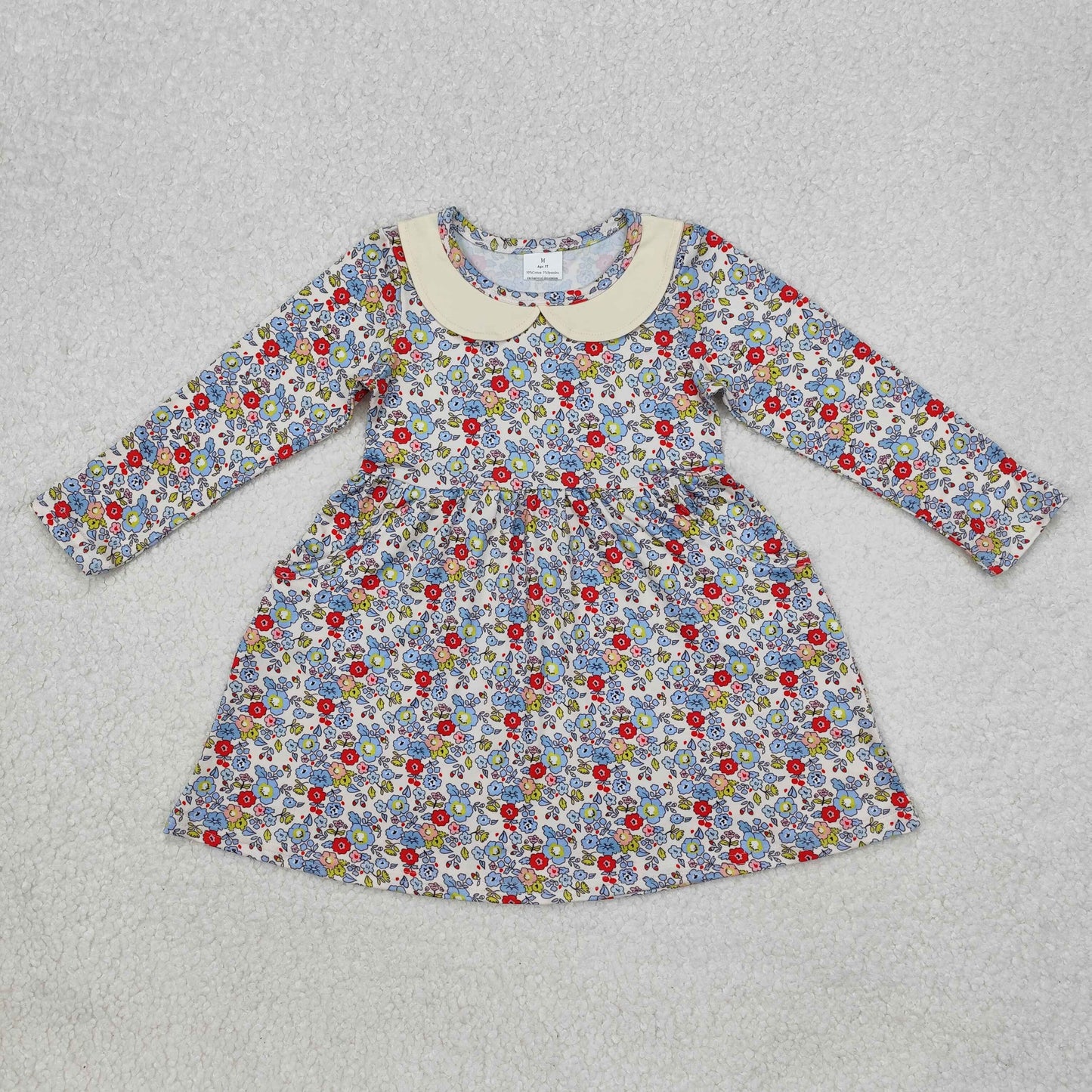 GLD0811  Floral long sleeve dress
