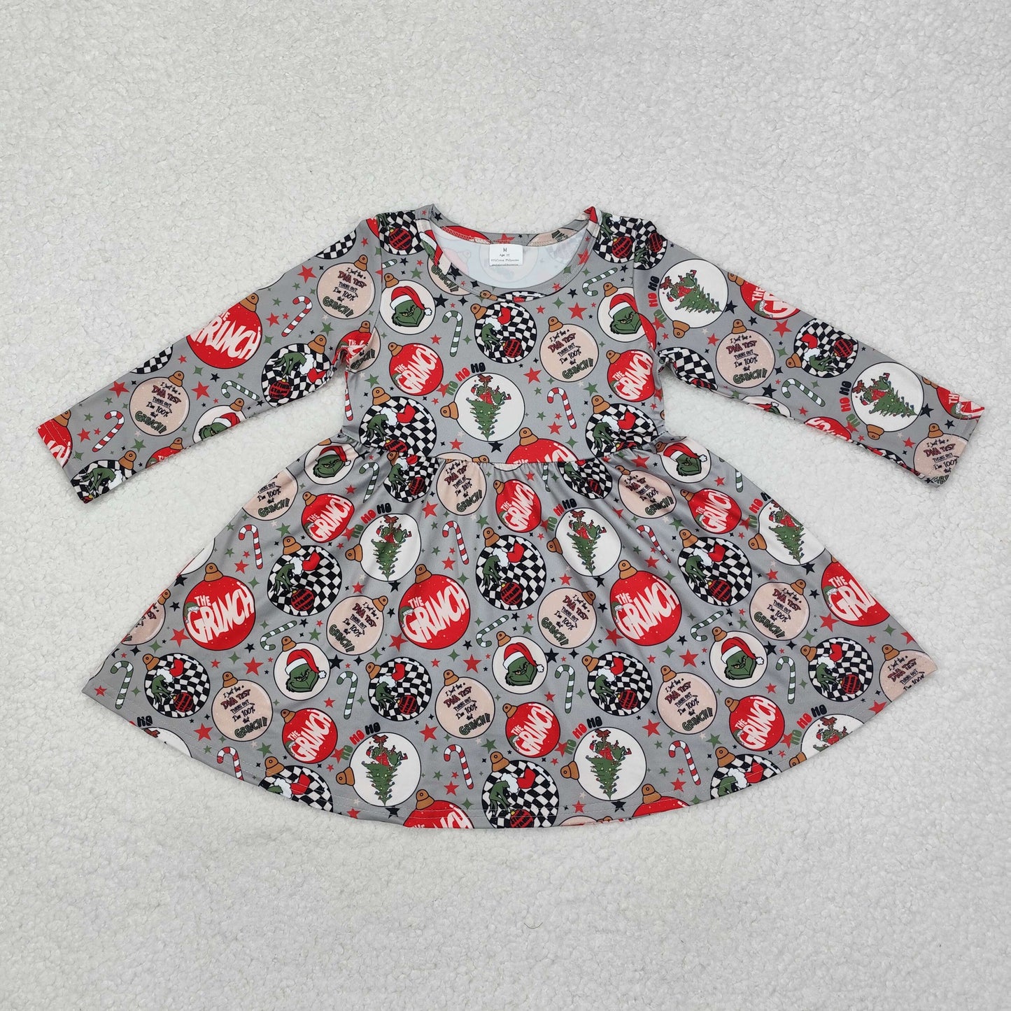 GLD0905 Light ball green long sleeve dress
