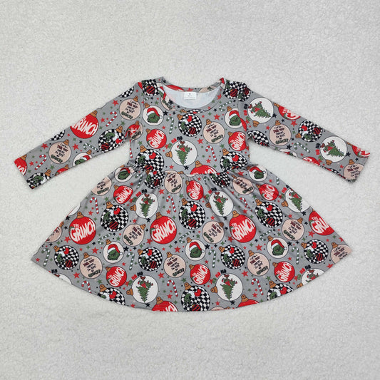 GLD0905 Light ball green long sleeve dress