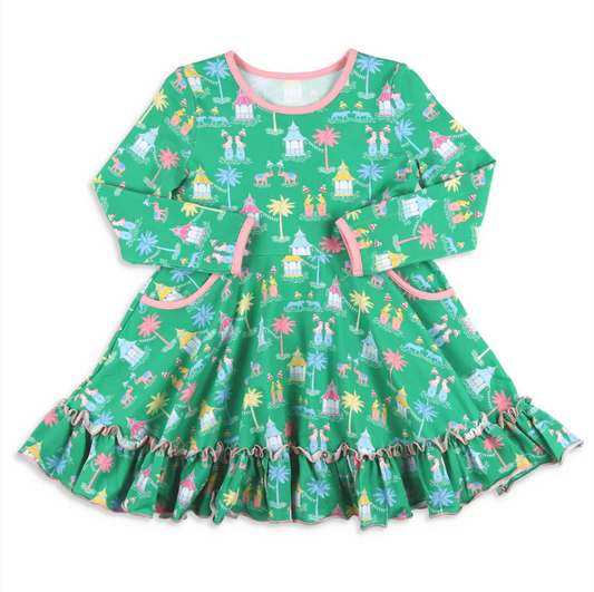presale GLD0926 Circus green long-sleeved dress 2024 9.14