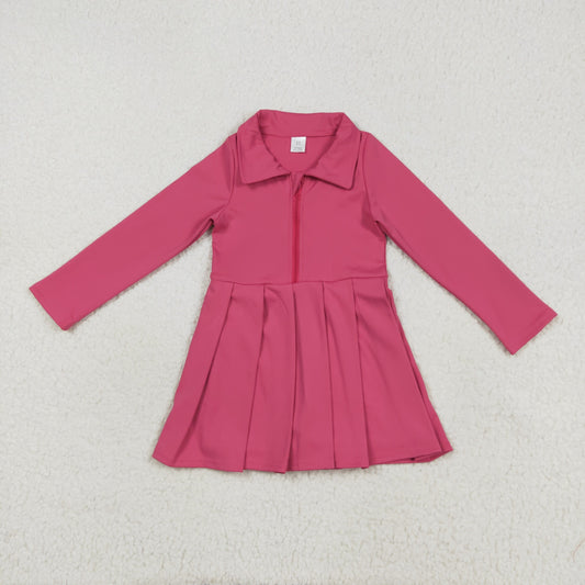 GLD1146 Baby Girls Watermelon Long Sleeves Zipper Knee Length Dresses D 7.21