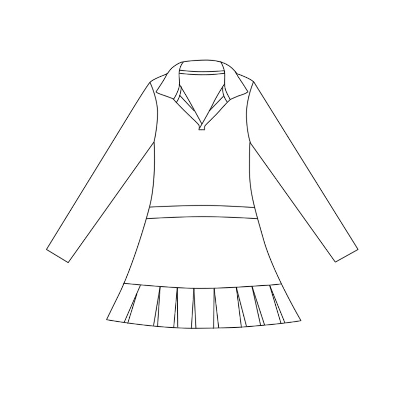 presale GLD1440 Baby Girls White Long Sleeve Pleated Yoga Ruffle Knee Length Dresses    D 1117