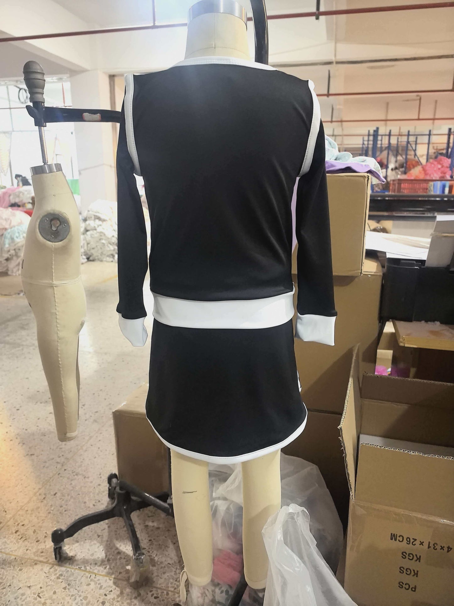 Pre-order Baby Girls Black Long Sleeve Top Skirts Shorts Yoga Clothes Sets