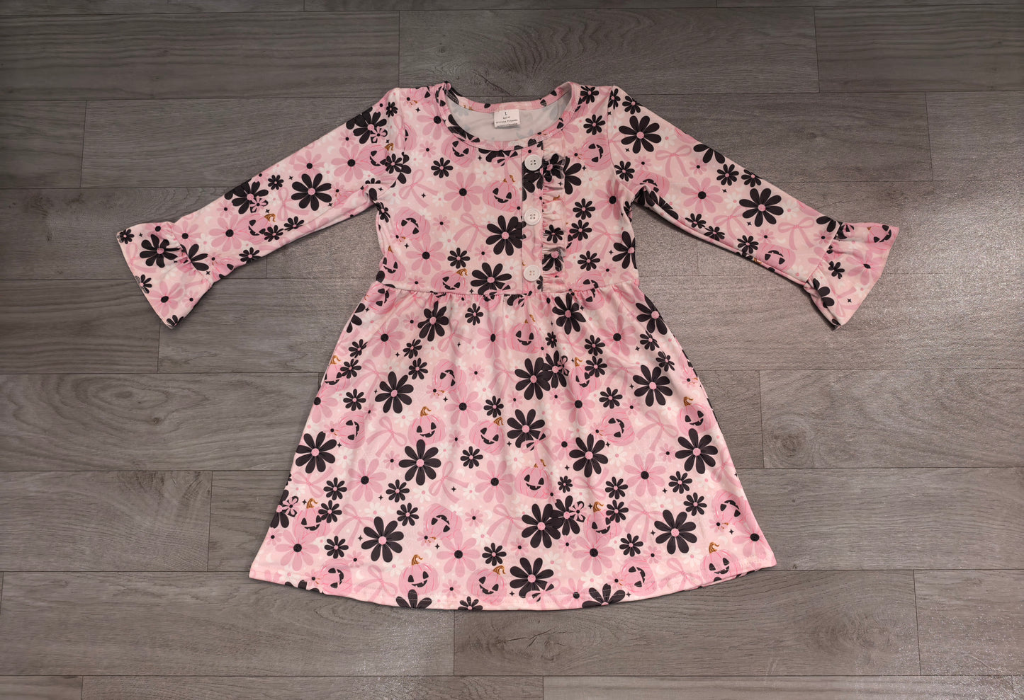 pre order black daisy flower girl dress for Halloween