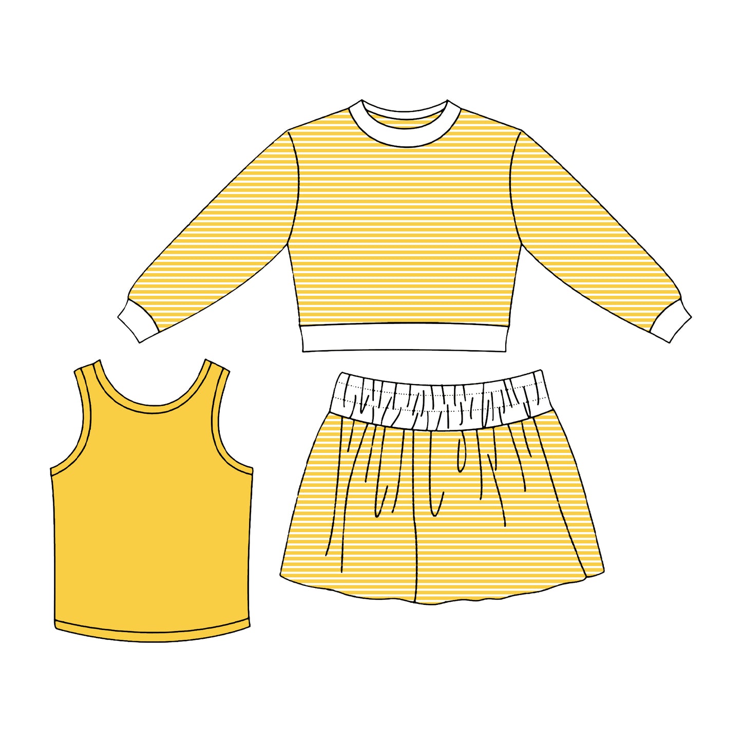 Pre order MOQ 5 EACH athletic 3 pieces set