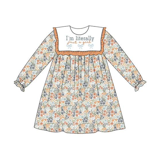 Pre order i'm literally just a girl floral dress