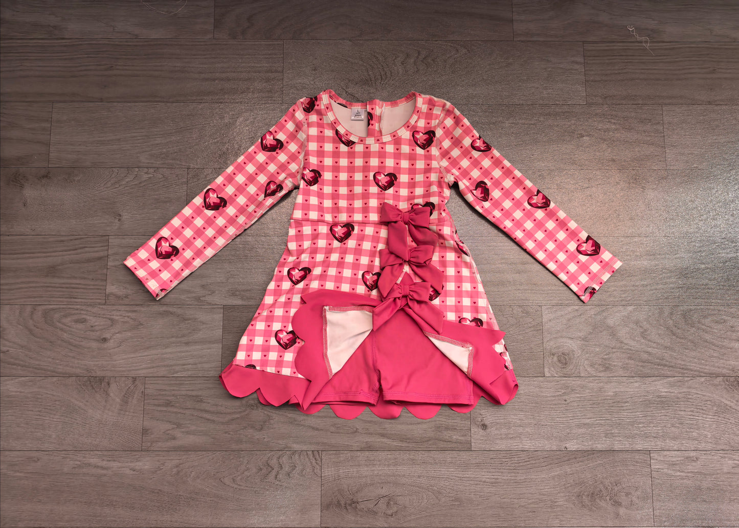 Pre order sweet heart athletic scallop dress