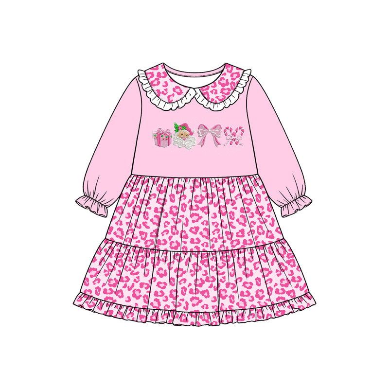 Pre order merry christmas pink leopard sibling clothing