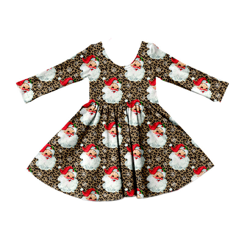 Pre order leopard santa sibling pajamas