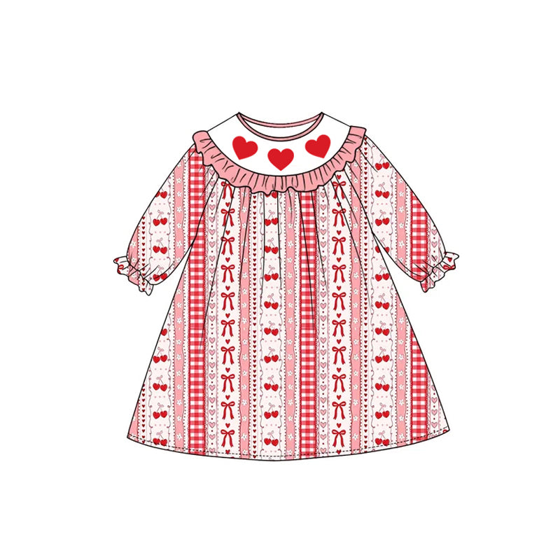 Pre order red heart bow valentine sibling clothing