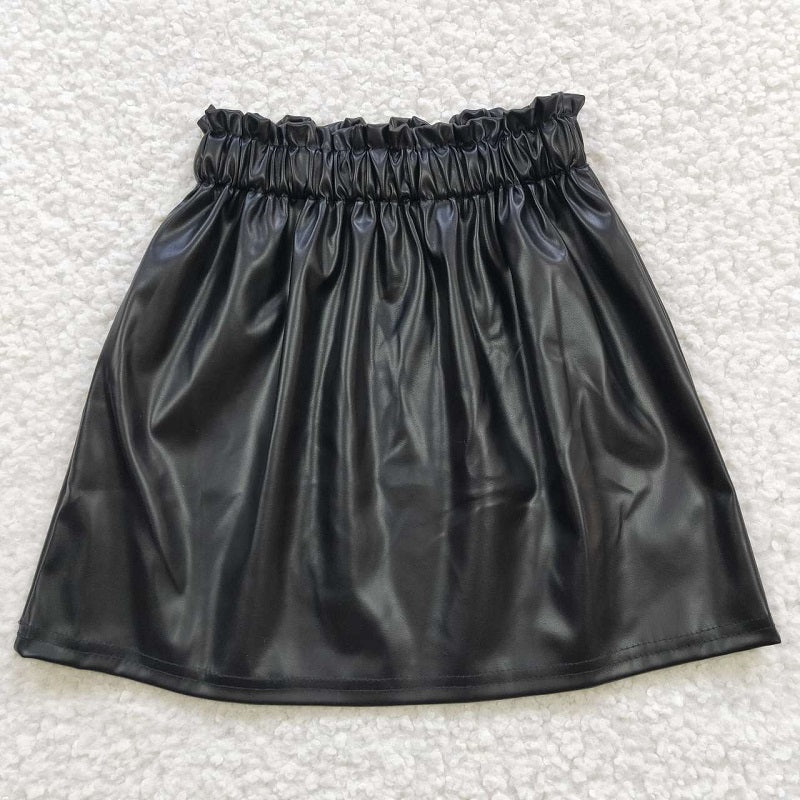 black top+ black leather skirtGT0125+GLK0013
