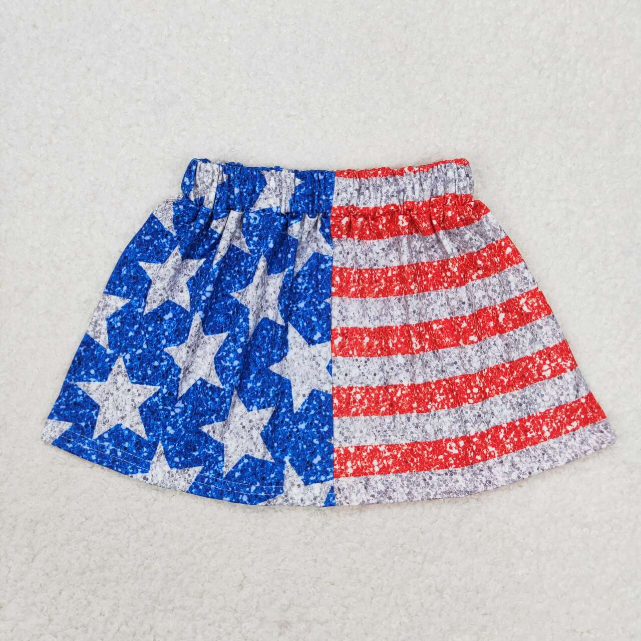 GSD1263  Baby Girls Stars Stripes 4th Of July Shirt Skirt Clothes Sets