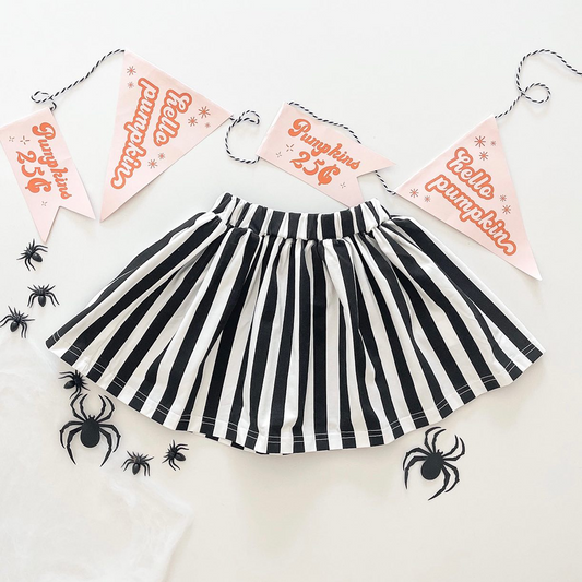 presale GLK0030 baby girls clothes black stripe girl shots skirt 2024 7.15