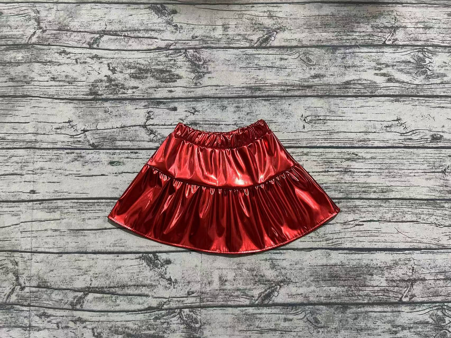 GLK0041  Baby Girls Shiny leather red skirt  D 3.21