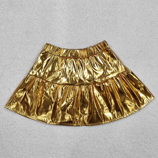 GLK0043  Shiny leather gold skirt  D 3.3