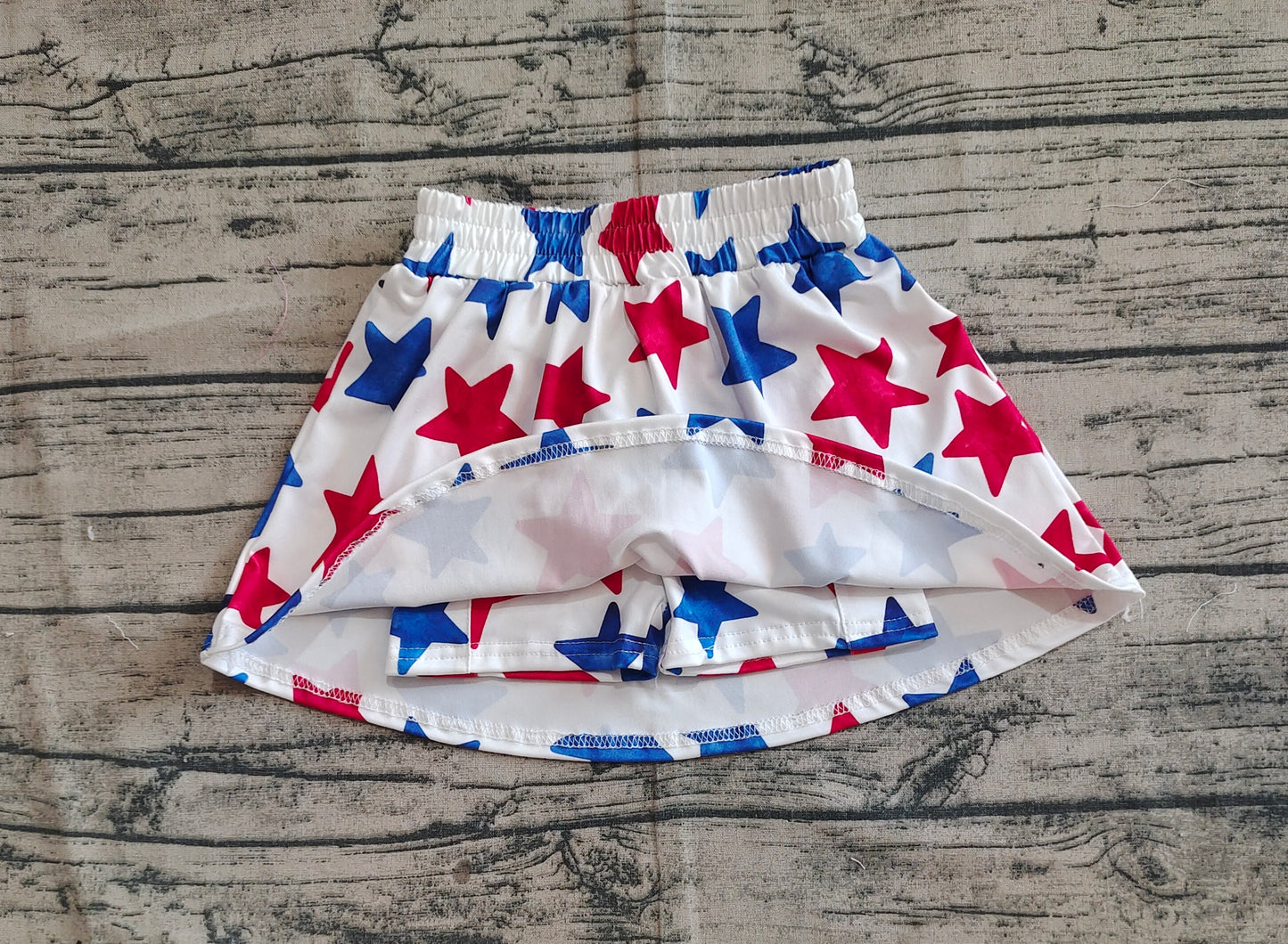 GLK0055 Baby Girls Summer 4th Of July Stars Skort Bottom  D 4.1