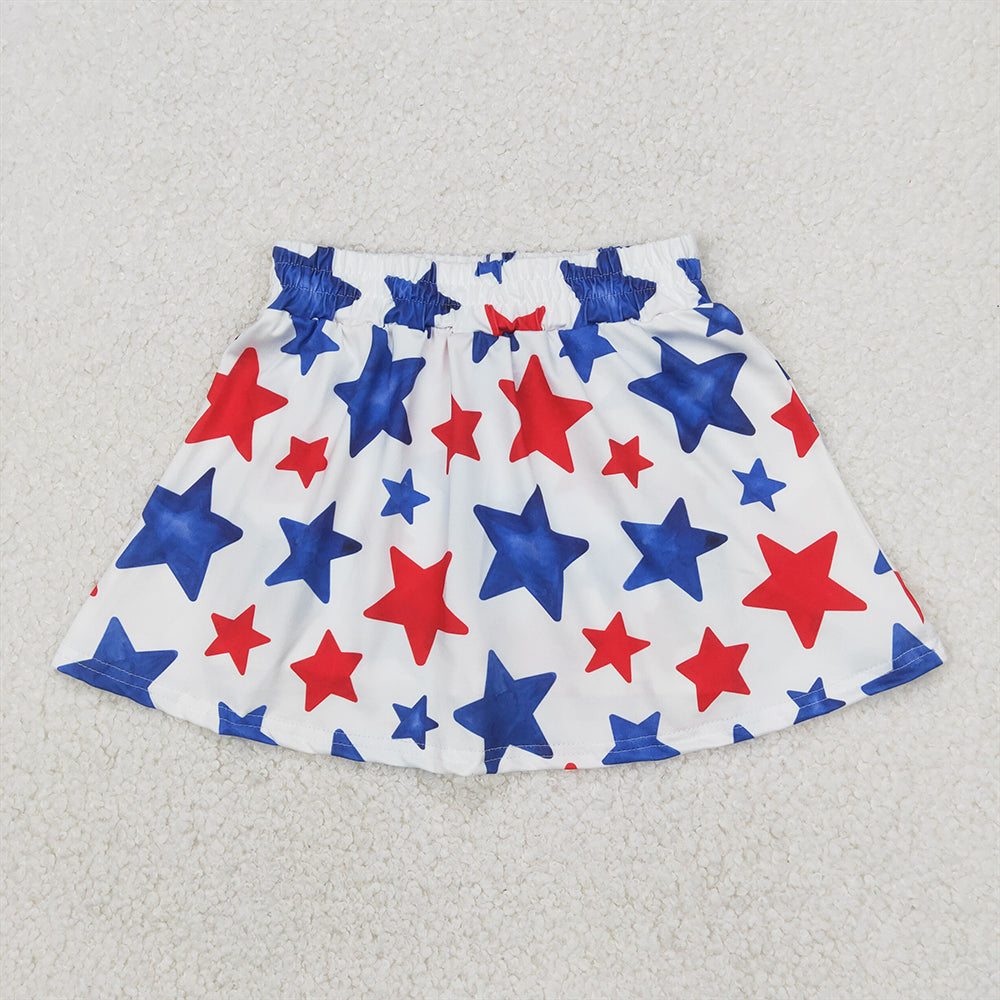 GLK0055 Baby Girls Summer 4th Of July Stars Skort Bottom  D 4.1
