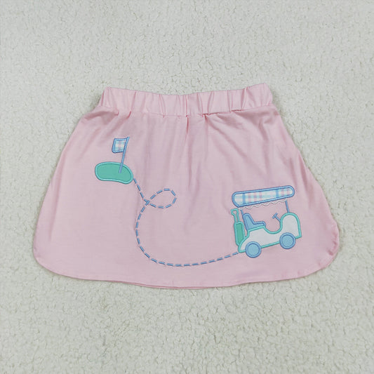 GLK0071 Baby Girls Pink Golf Flag Print Skirts D 6.17