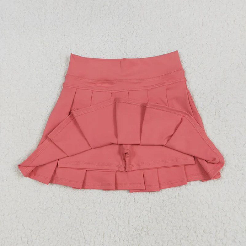 GSD2436 Baby Girls Peach Strap Vest Top Skort Yoga Sets  D 6.17