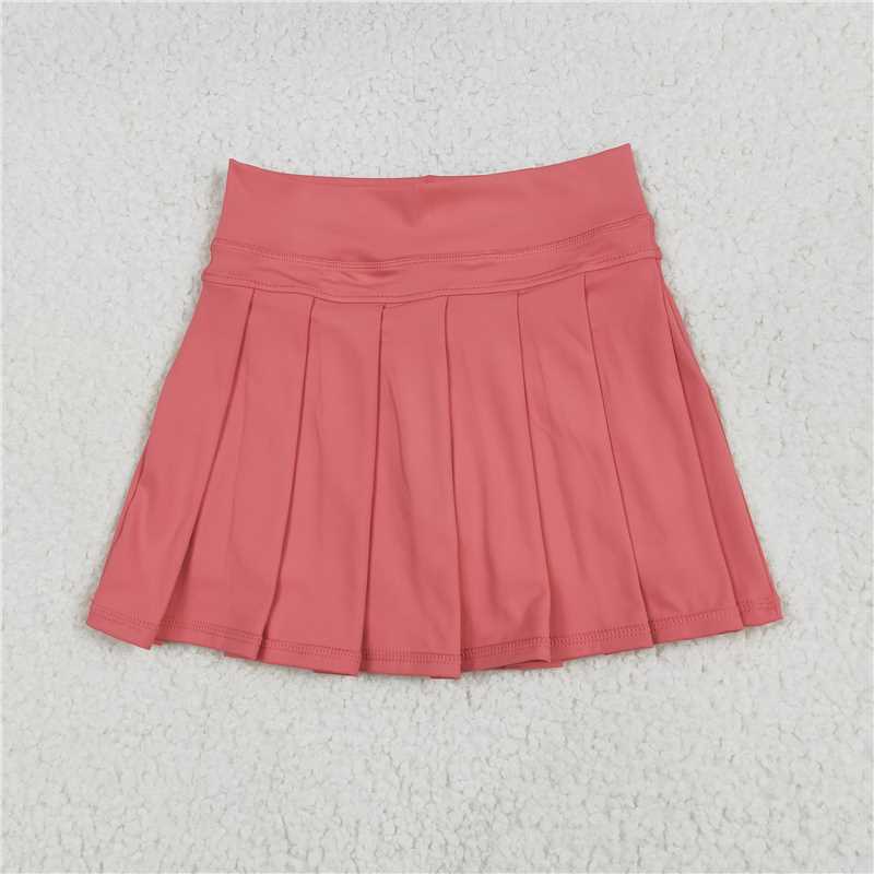 GSD2436 Baby Girls Peach Strap Vest Top Skort Yoga Sets  D 6.17