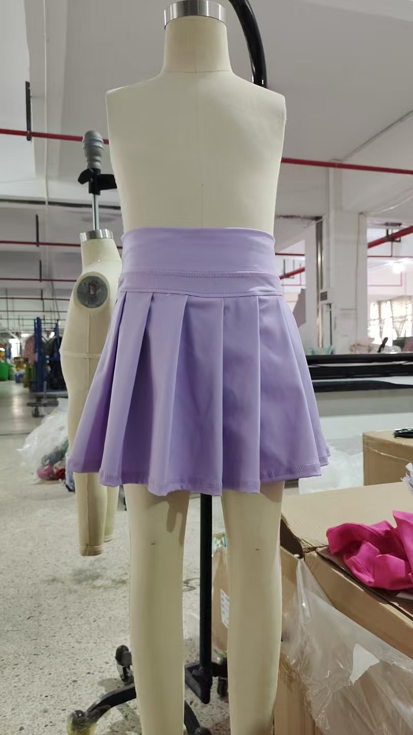 GLK0085 Baby Girls Lavender Yoga Active Wear Skirt