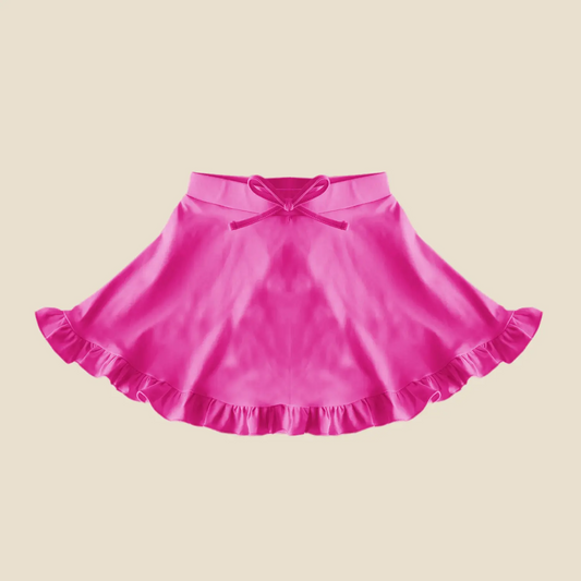 presale GLK0089 Baby Girls Hot Pink Yoga Ruffle Active Skirt  D 4.3