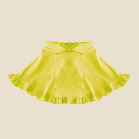 presale GLK0090 Baby Girls Yellow Yoga Ruffle Active Skirt  D 4.3