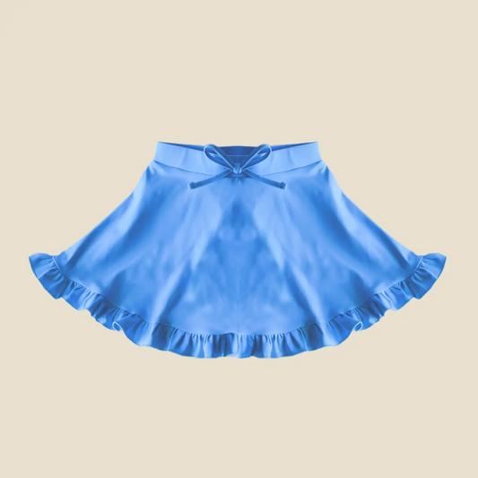 presale GLK0093 Baby Girls Hot Blue Yoga Ruffle Active Skirt  D 4.3