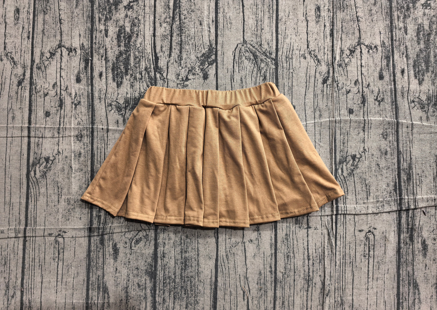 Pre order kids cheerleader pleated skirt khaki
