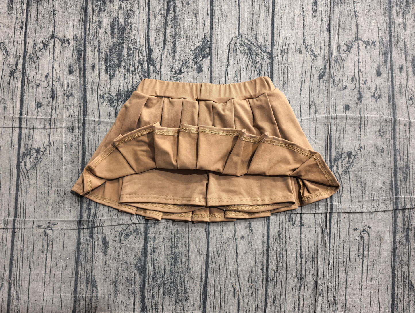 Pre order kids cheerleader pleated skirt khaki