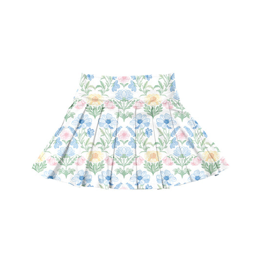 presale GLK0110 Baby Girls Blue Floral Yoga Skorts Bottom  D 6.21