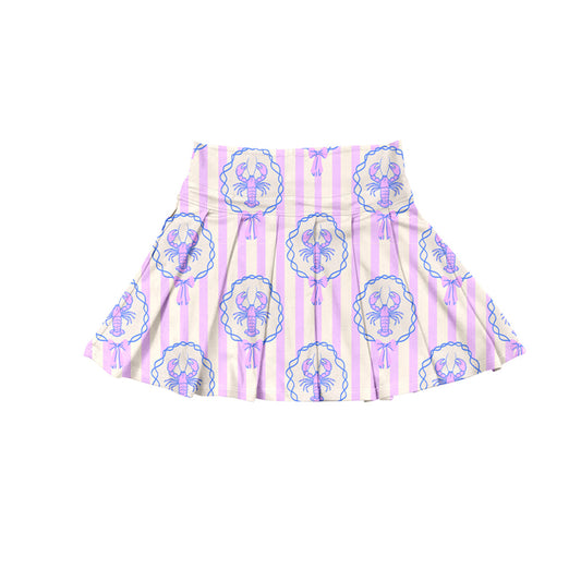 presale GLK0114 Baby Girls Pink Stripe Bows Crayfishes Yoga Skorts Bottom D 6.21