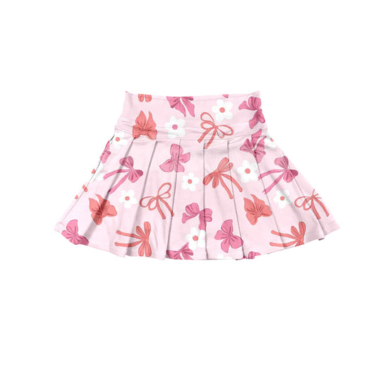 presale GLK0120 Baby Girls Pink Bows Flowers Yoga Skorts Bottom D 6.23