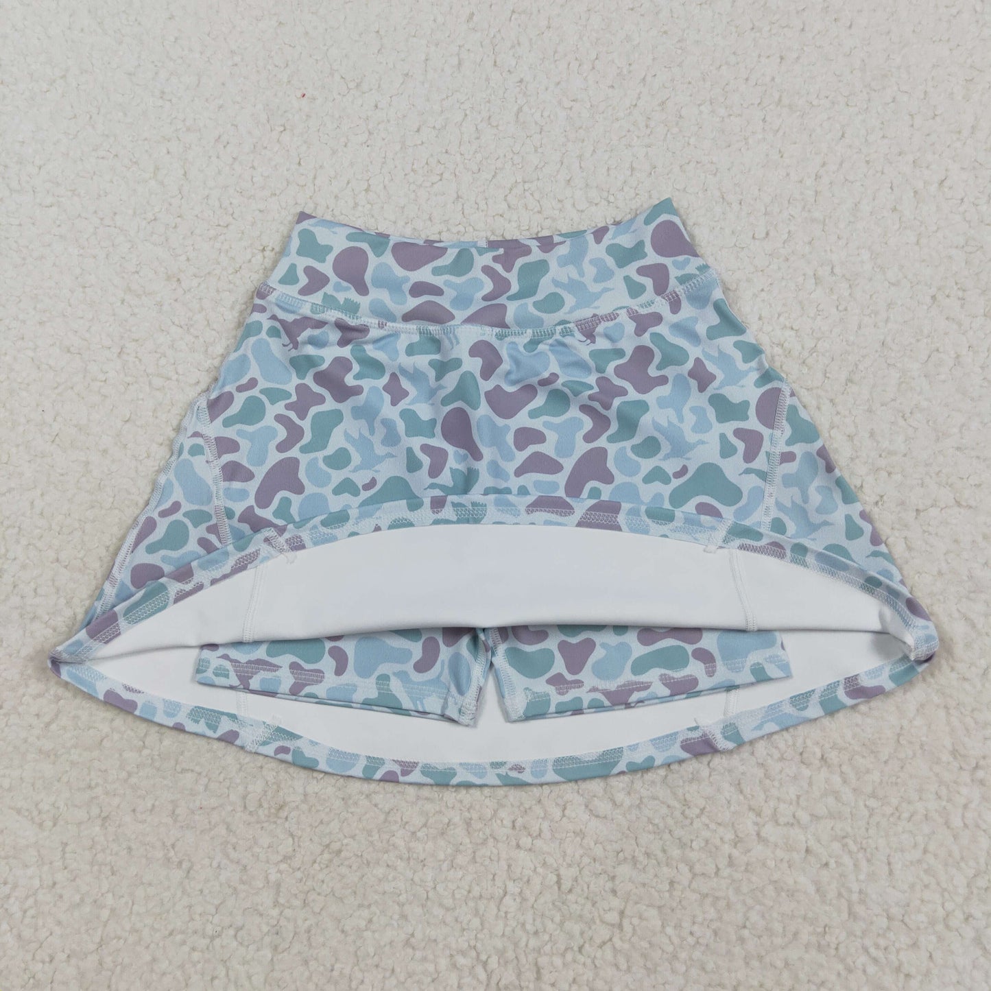 GLK0128  Baby Girls Western Green Camo Yoga Skorts Bottom  D 7.15