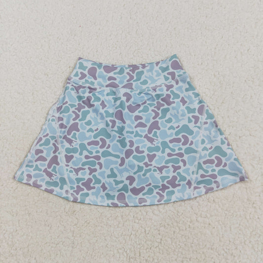 GLK0128  Baby Girls Western Green Camo Yoga Skorts Bottom  D 7.15