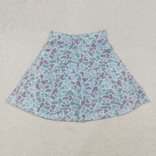 GLK0132  Adult Women Western Green Camo Yoga Skorts  D 926