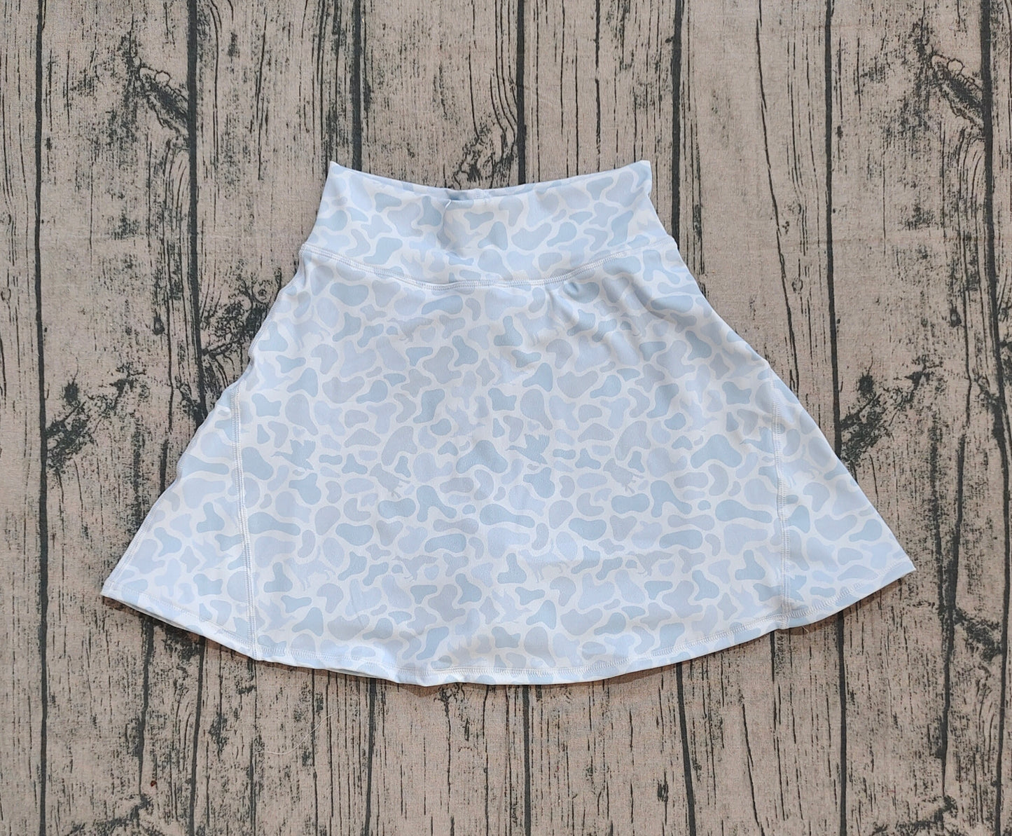 GLK0133 Adult Women Western Light Gray Camo Yoga Skorts     D 911