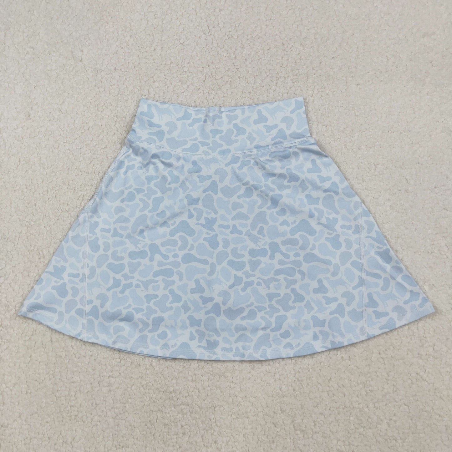 GLK0133 Adult Women Western Light Gray Camo Yoga Skorts     D 911