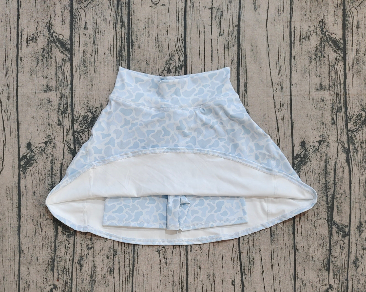 GLK0133 Adult Women Western Light Gray Camo Yoga Skorts     D 911