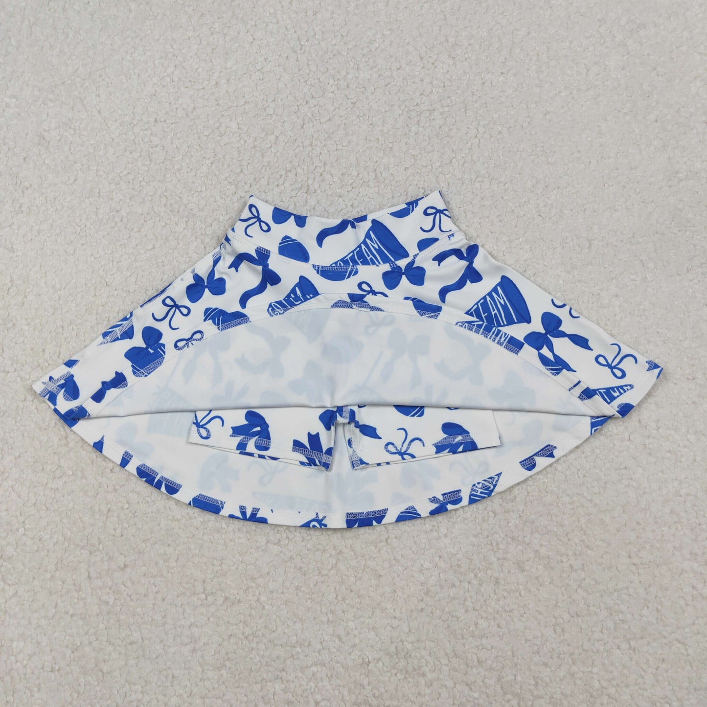 GLK0138 Baby Girls Hot Blue Bows Go Team Yoga Skirt Shorts Bottom D 1023